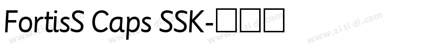FortisS Caps SSK字体转换 FortisS Caps SSK字体转换